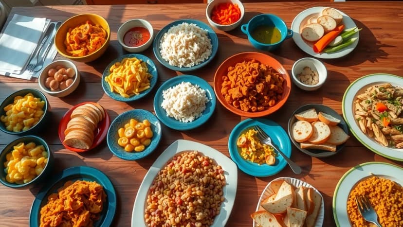 Billig mat till många gäster på festen