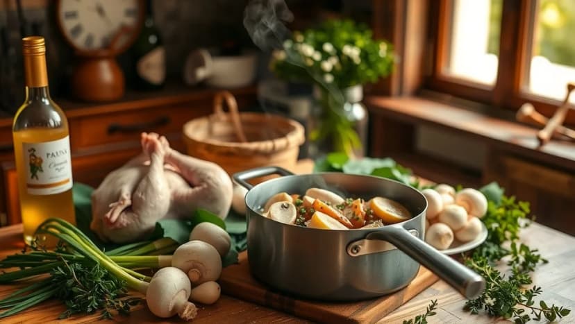 Coq au vin blanc gjord på rätt sätt