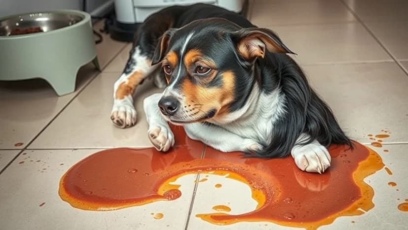 Varför kräks hunden upp osmält mat