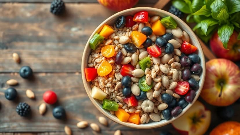 Mat med mycket fibrer för bättre hälsa