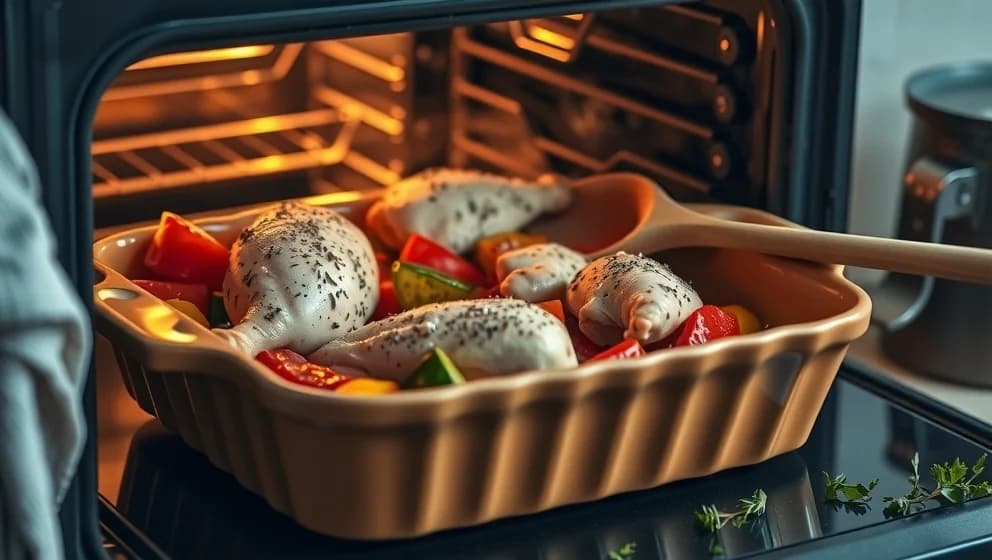 Mat som lagar sig själv i ugnen