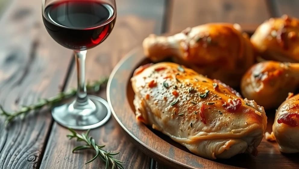 Rött vin till kyckling passar det tillsammans