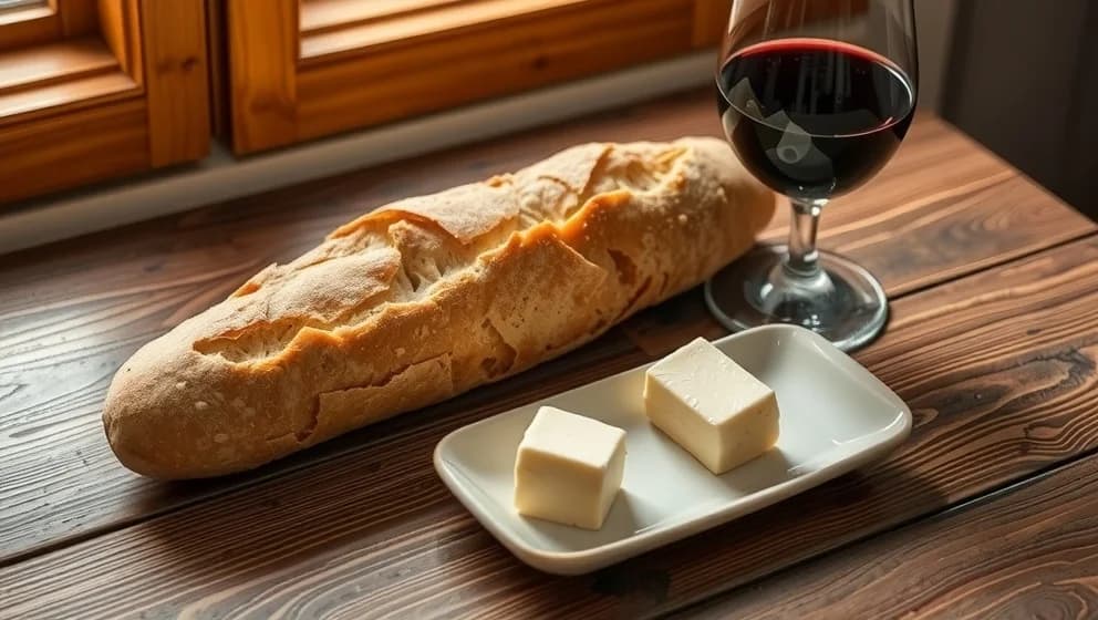 Vin, bröd och smör världens enklaste måltid